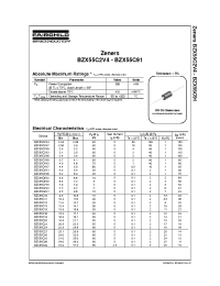 Datasheet BZX55C5V1 manufacturer Fairchild
